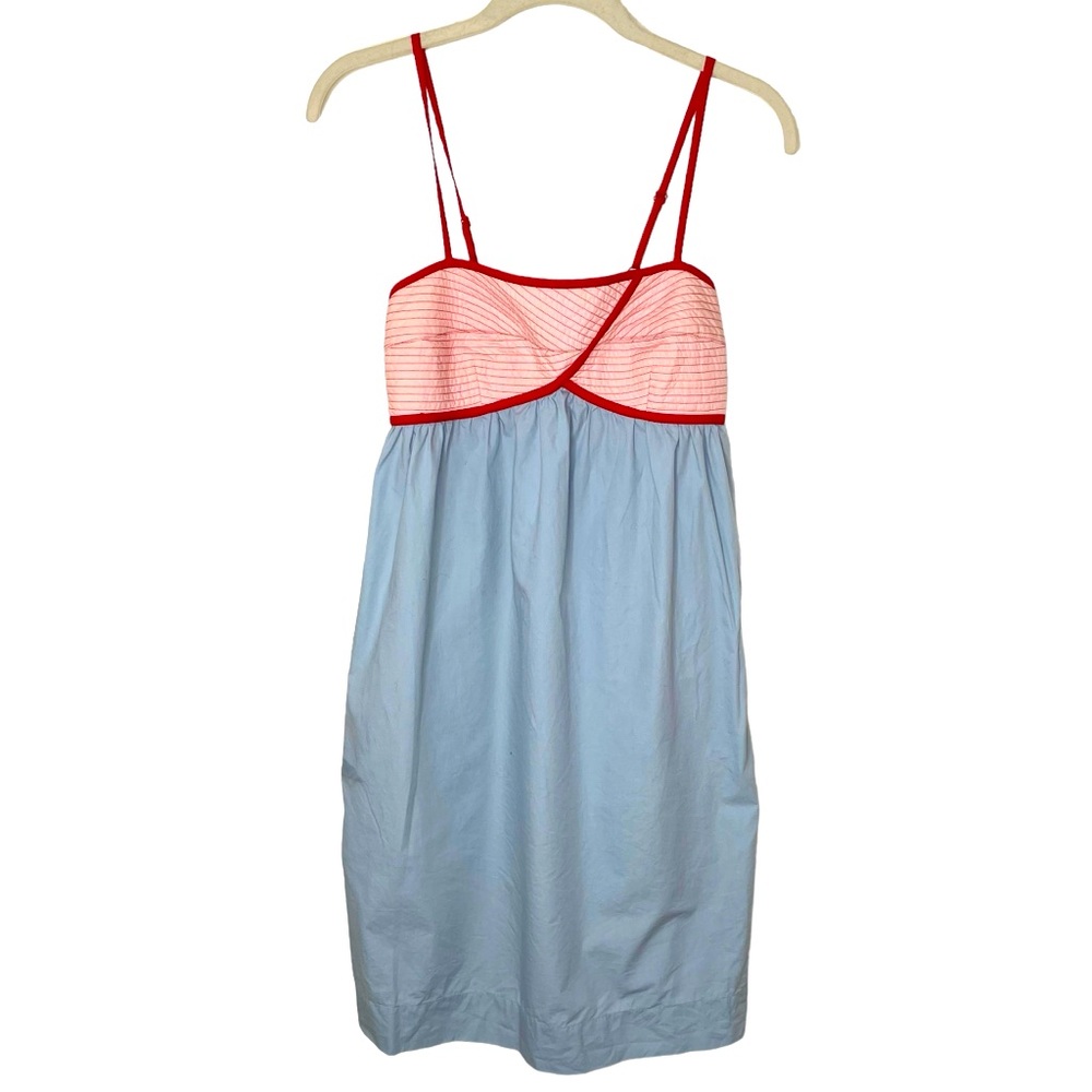 Anthropologie Pink and Blue Sleeveless Mini Dress